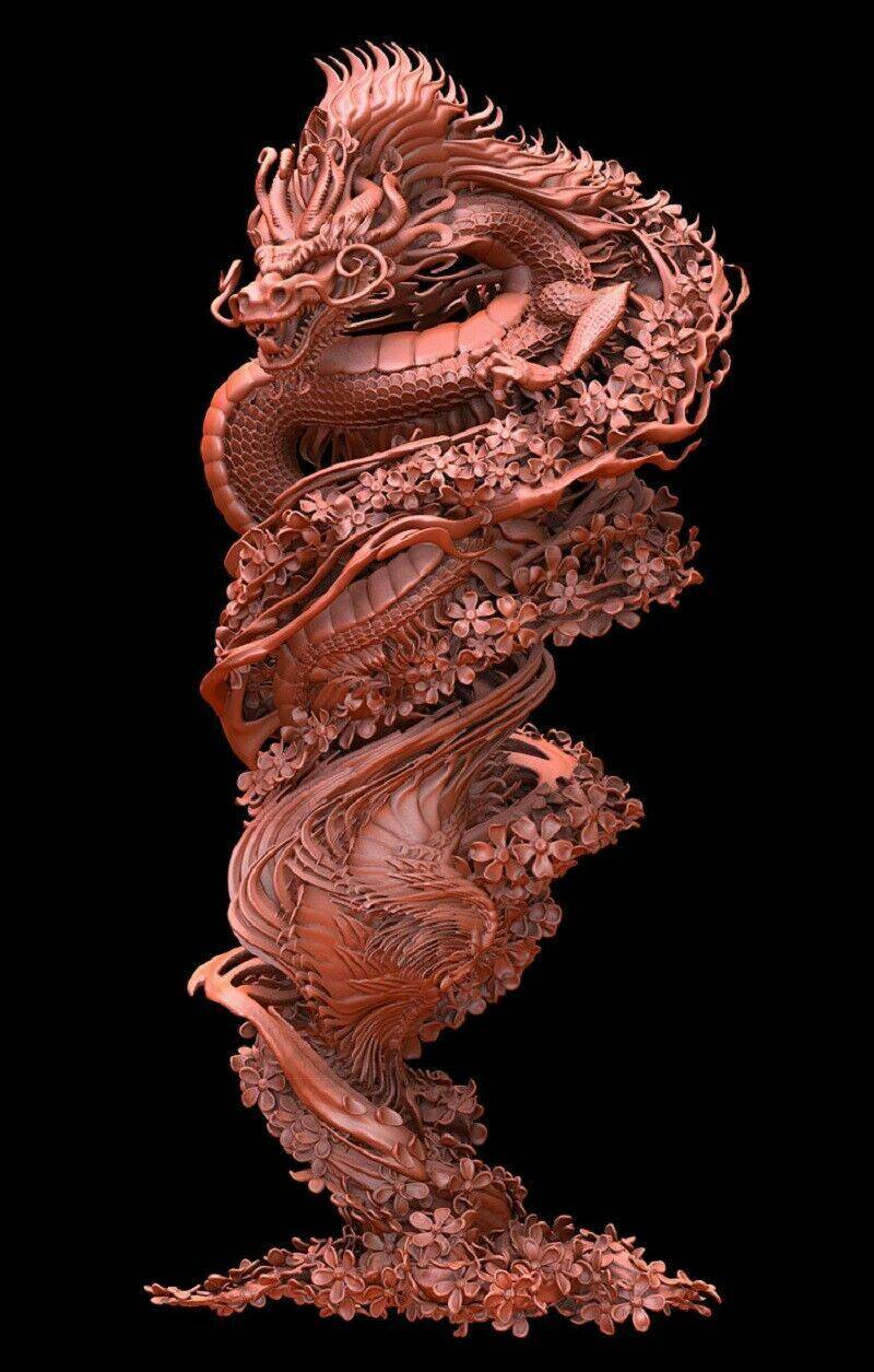 200mm 3D Print Model Kit Chinese Dragon Fantasy Unpainted - Model-Fan-Store