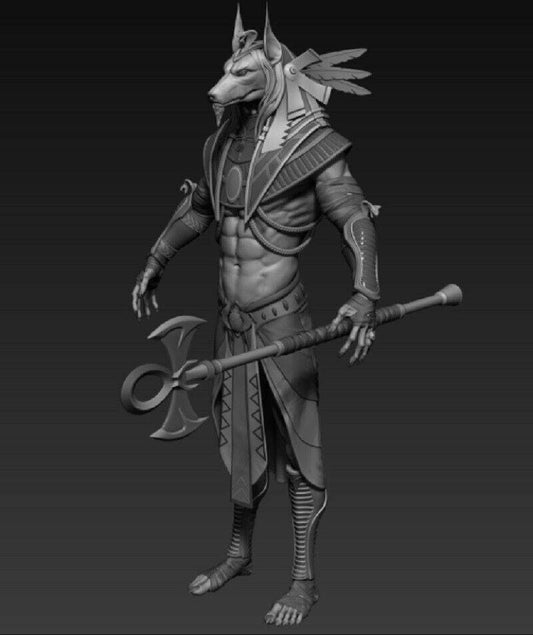 200mm 3D Print Model Kit Warrior Egyptian God Anubis Unpainted - Model-Fan-Store