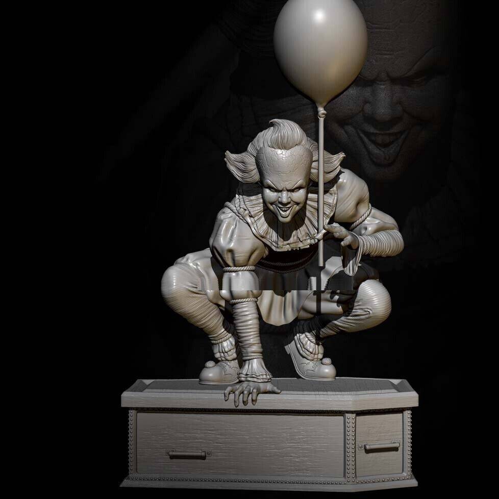 260mm 3D Print Model Kit Scary Clown Ghost Movie Unpainted - Model-Fan-Store
