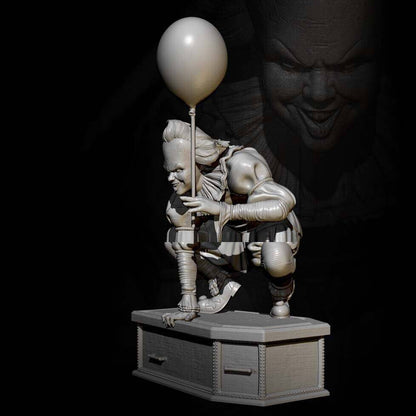 260mm 3D Print Model Kit Scary Clown Ghost Movie Unpainted - Model-Fan-Store