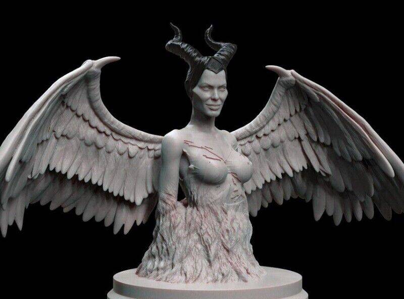 270mm BUST 3D Print Model Kit Girl Mistress of Darkness Unpainted - Model-Fan-Store