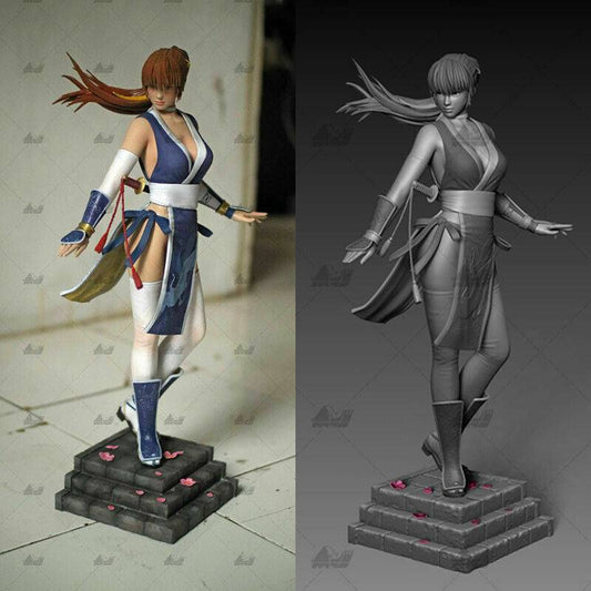 400mm 3D Print Model Kit Asian Beautiful Girl Fighter Unpainted - Model-Fan-Store