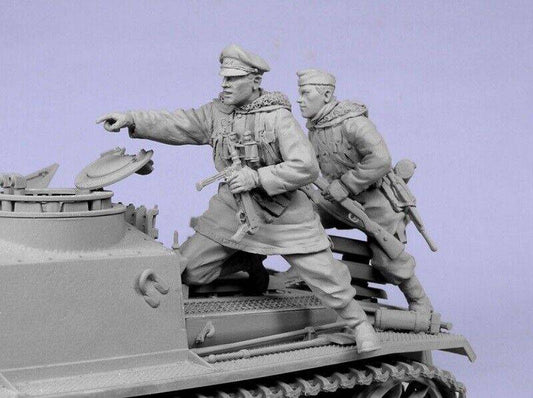 1/35 Resin Plastic ModelKit German Soldiers Infantry (no Tank) WW2 Unpainted - Model-Fan-Store