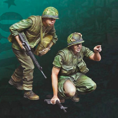 1/35 2pcs Resin Model Kit Soldiers USMC US Marines Vietnam War Unpainted