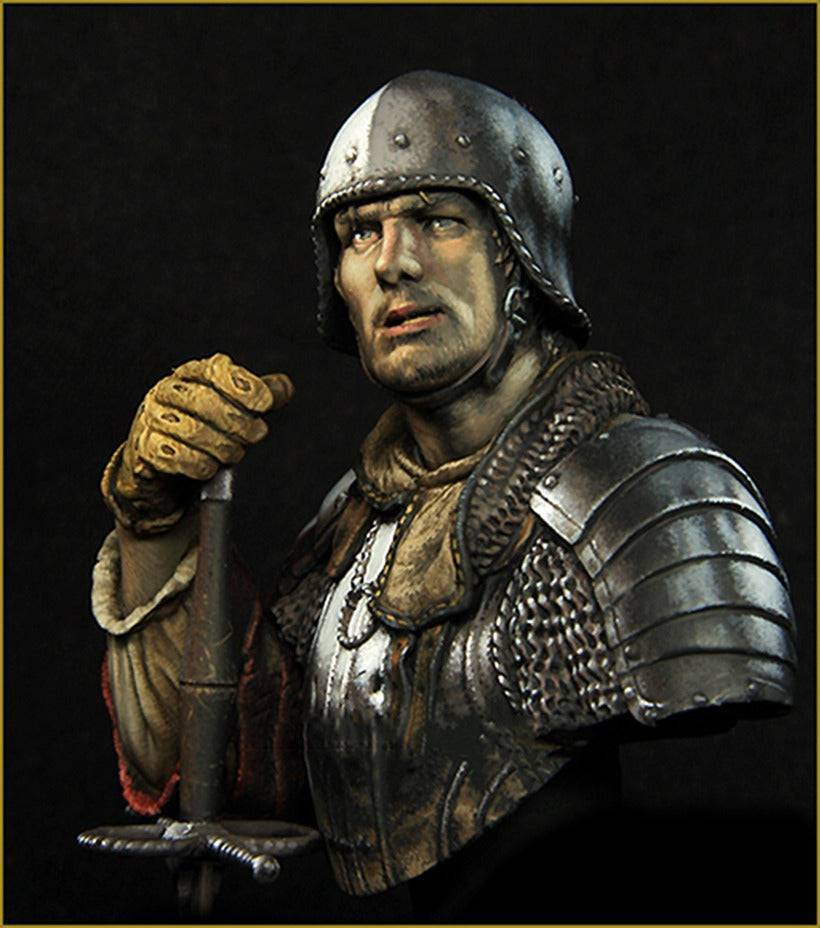 1/10 BUST Resin Model Kit European Medieval Knight Unpainted