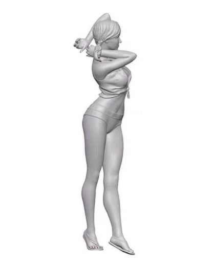 1/16 Resin Model Kit Modern Beautiful Girl Speed Racing Unpainted - Model-Fan-Store