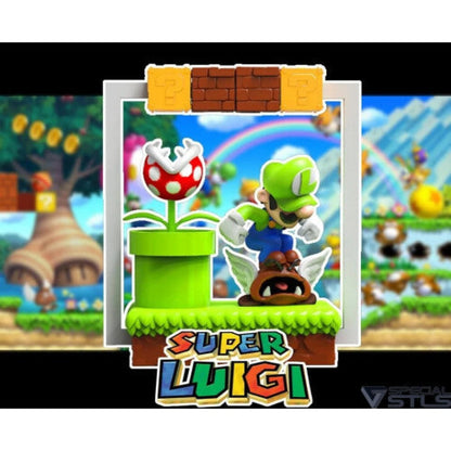 Digital STL Statue Mario & Luigi