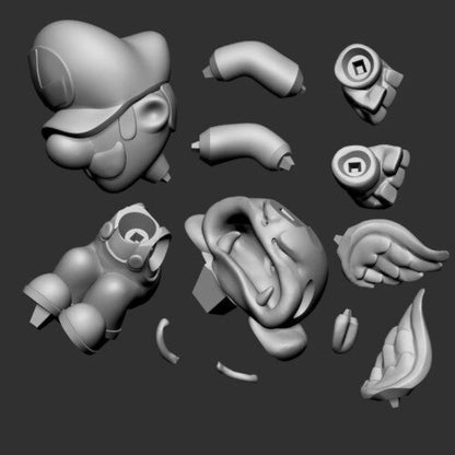 Digital STL Statue Mario & Luigi