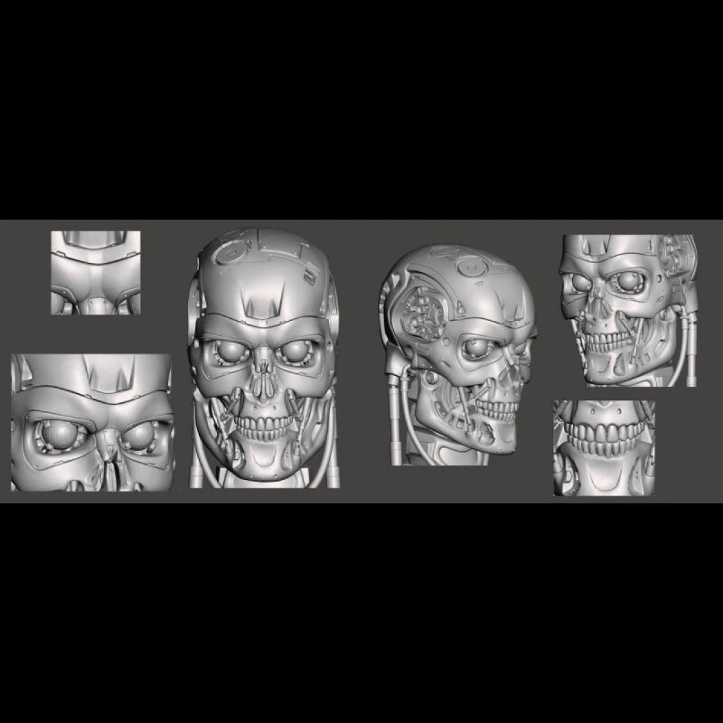 Digital STL T-800 Skull - Terminator 2...