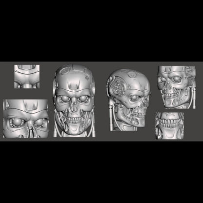 Digital STL T-800 Skull - Terminator 2...