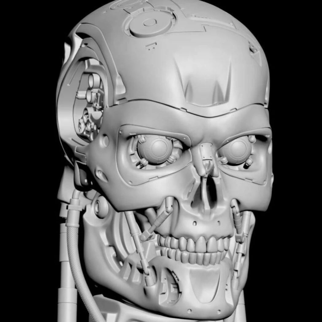 Digital STL T-800 Skull - Terminator 2...