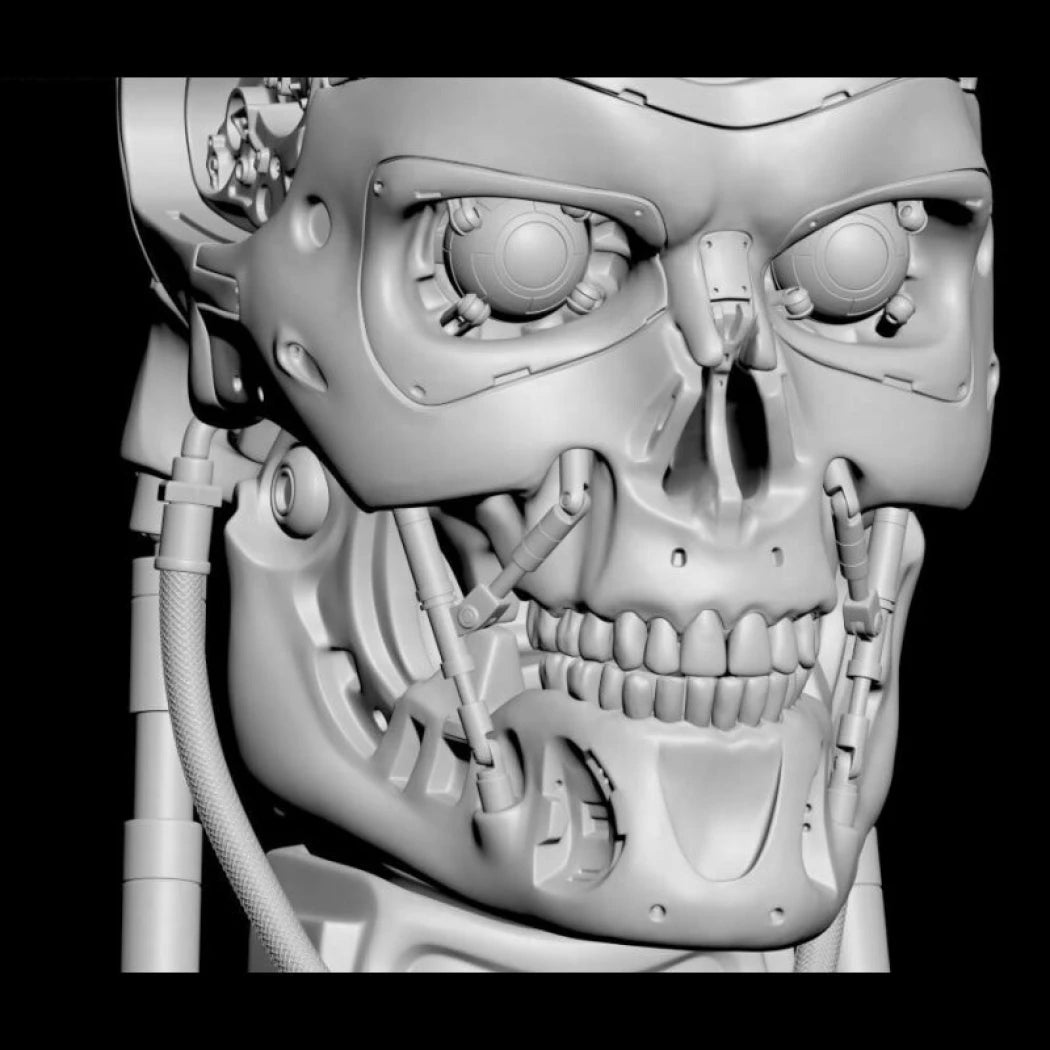Digital STL T-800 Skull - Terminator 2...