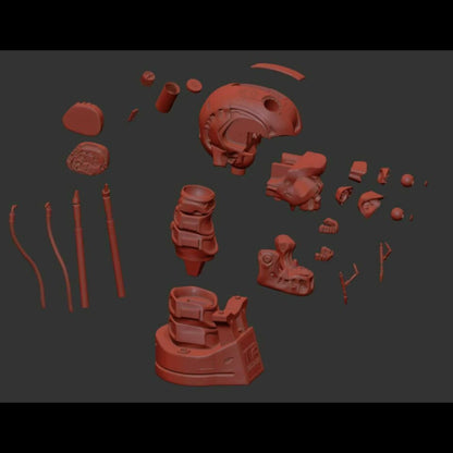 Digital STL T-800 Skull - Terminator 2...