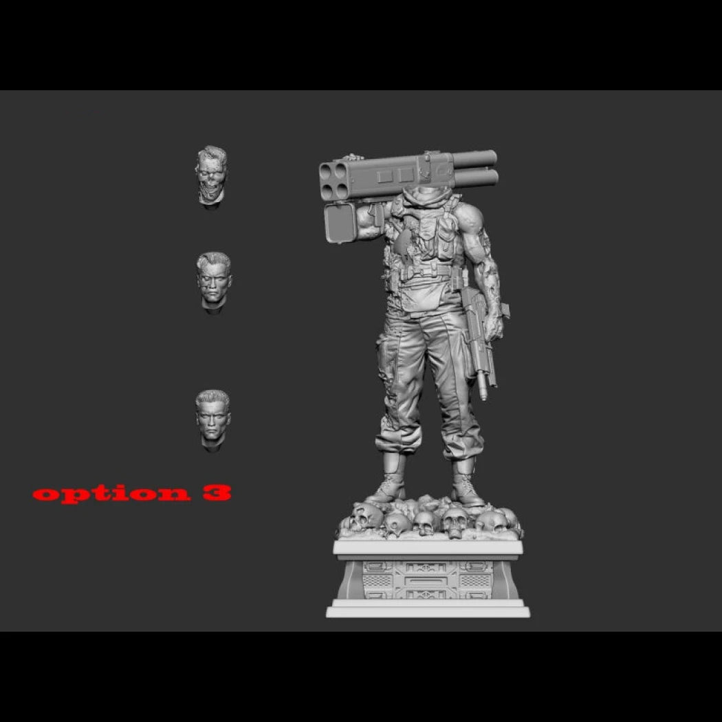 Digital STL Terminator Zombie