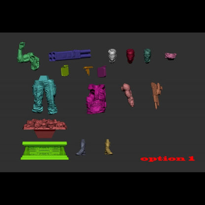 Digital STL Terminator Zombie