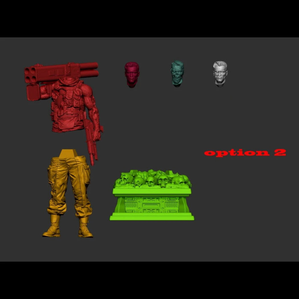 Digital STL Terminator Zombie