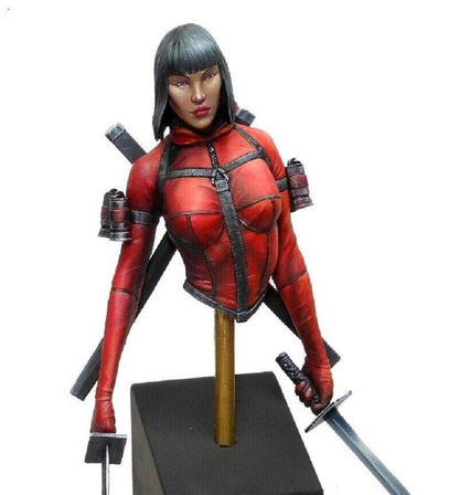 1/16 55mm BUST Resin Model Kit Beautiful Girl Samurai Deadpool Unpainted - Model-Fan-Store