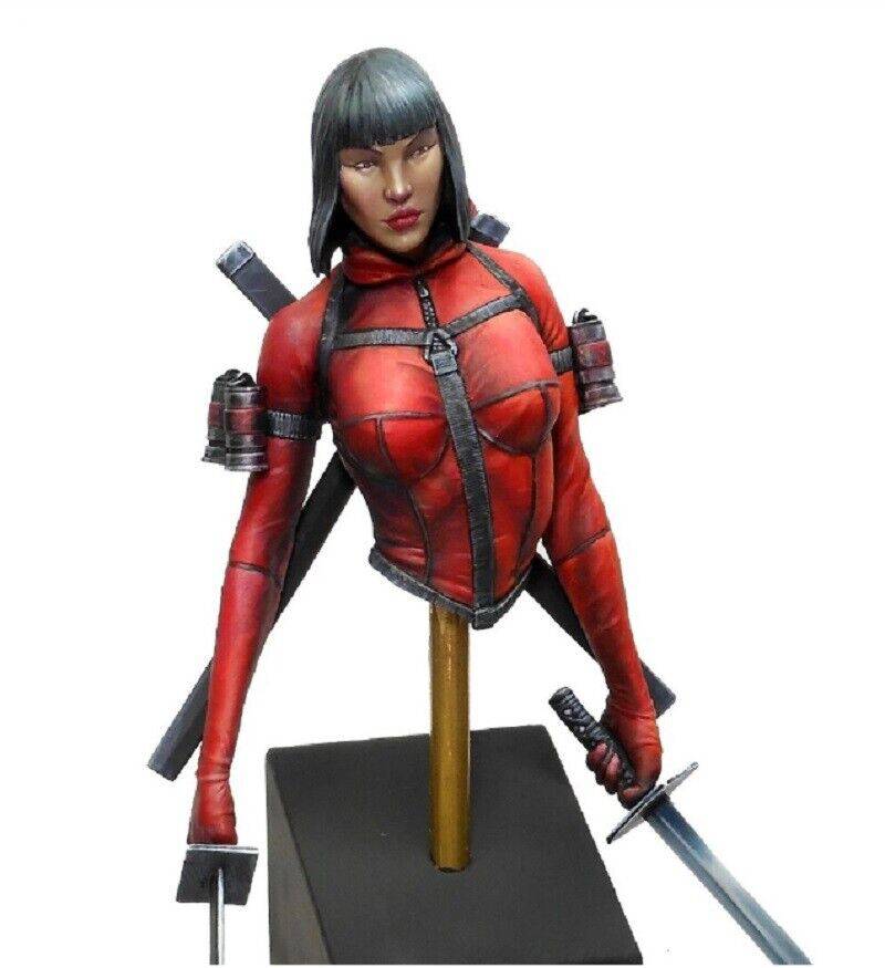 1/16 55mm BUST Resin Model Kit Beautiful Girl Samurai Deadpool Unpainted - Model-Fan-Store