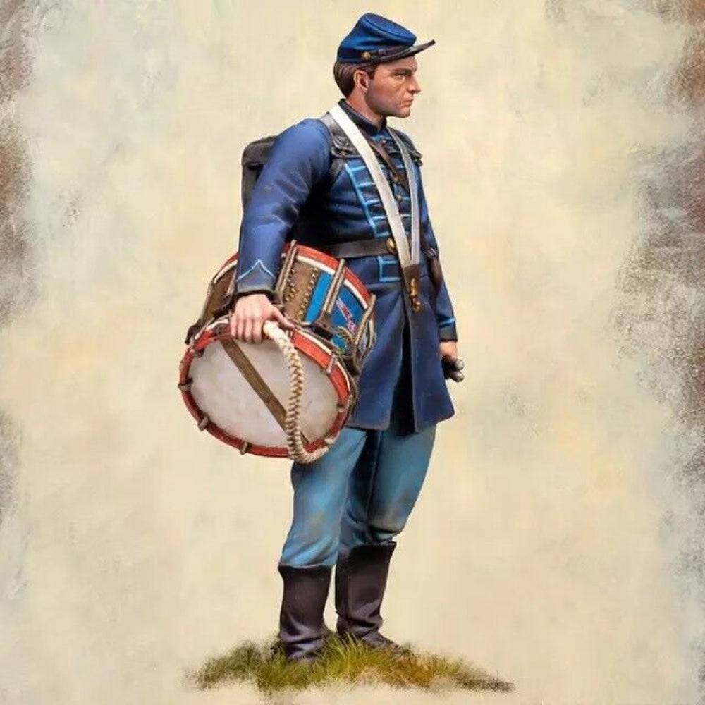 1/24 75mm Resin Model Kit Soldier Drummer US Civil War Infantry Unpainted - Model-Fan-Store