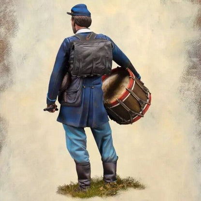 1/24 75mm Resin Model Kit Soldier Drummer US Civil War Infantry Unpainted - Model-Fan-Store