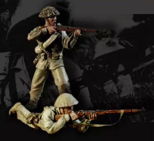 1/35 2pcs Resin Model Kit Vietnam War Vietnamese Soldiers Unpainted - Model-Fan-Store