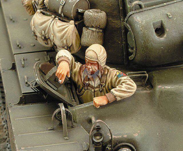 1/35 4pcs Resin Plastic Model M26 Pershing Heavy US Tank Crew WW2 Unpainted - Model-Fan-Store