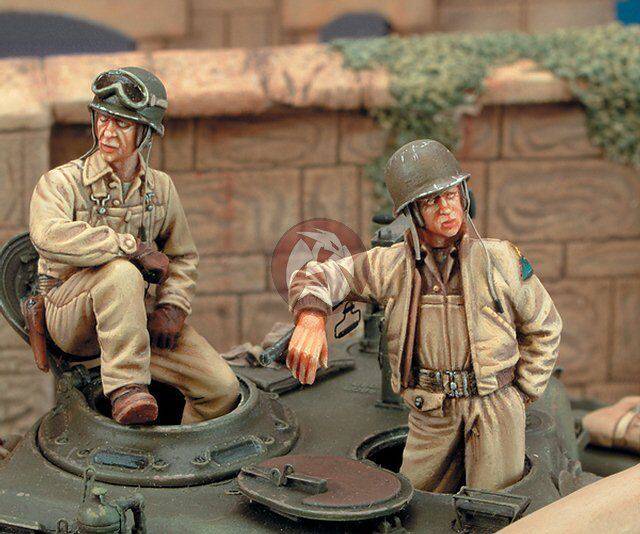 1/35 4pcs Resin Plastic Model M26 Pershing Heavy US Tank Crew WW2 Unpainted - Model-Fan-Store