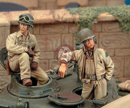 1/35 4pcs Resin Plastic Model M26 Pershing Heavy US Tank Crew WW2 Unpainted - Model-Fan-Store