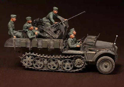 1/35 6pcs Resin Model Kit German Soldiers Artillery Crew no car WW2 Unpainted - Model-Fan-Store