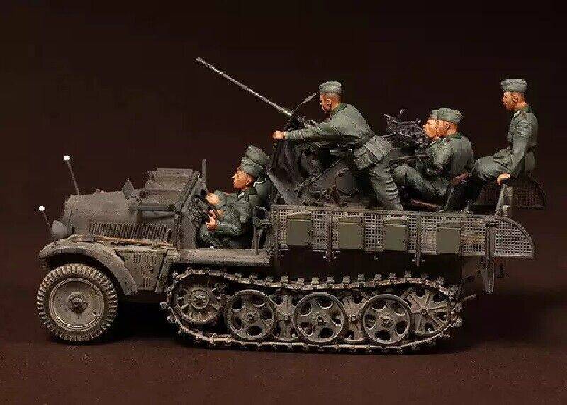 1/35 6pcs Resin Model Kit German Soldiers Artillery Crew no car WW2 Unpainted - Model-Fan-Store