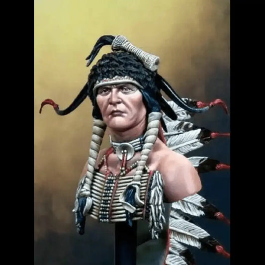 1/10 BUST Resin Model Kit Native American Indian Hunter Unpainted