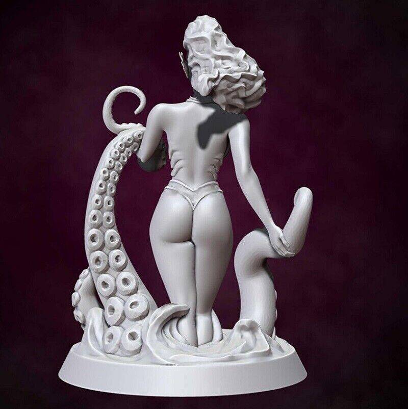 60mm BUST 3D Print Model Kit Beautiful Girl Queen of the Ocean Unpainted - Model-Fan-Store