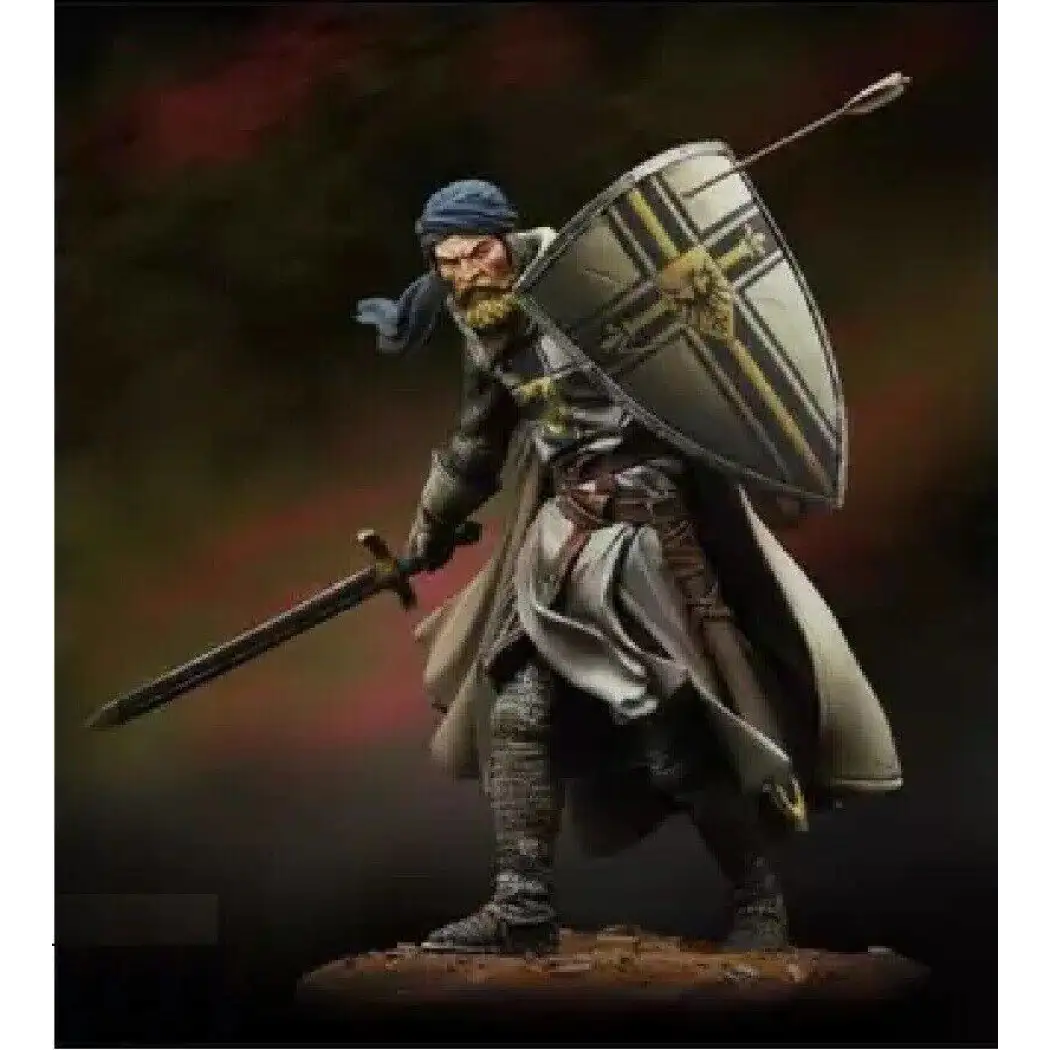 1/24 75mm Resin Model Kit Medieval Knight Warrior Unpainted - Model-Fan-Store