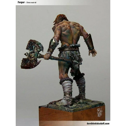 1/24 75mm Resin Model Kit Warrior with Ax Barbarian Unpainted - Model-Fan-Store