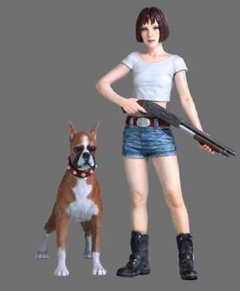 1/28 65mm Resin Model Kit Beautiful Girl Shotgun & Dog Mini Unpainted Garage - Model-Fan-Store