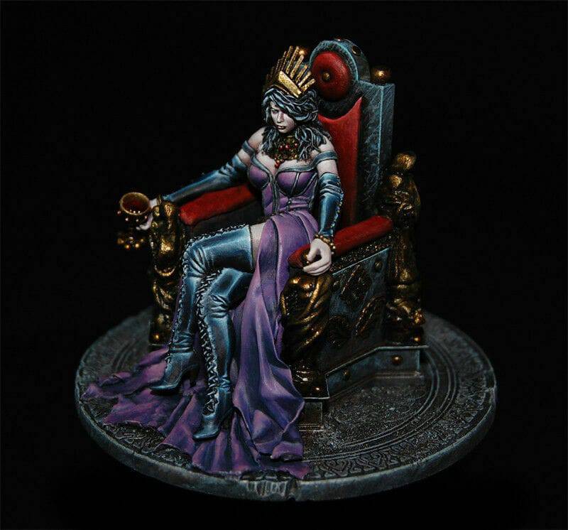 1/32 54mm Resin Model Kit Vampir Queen Beautiful Girl Unassambled Unpainted - Model-Fan-Store