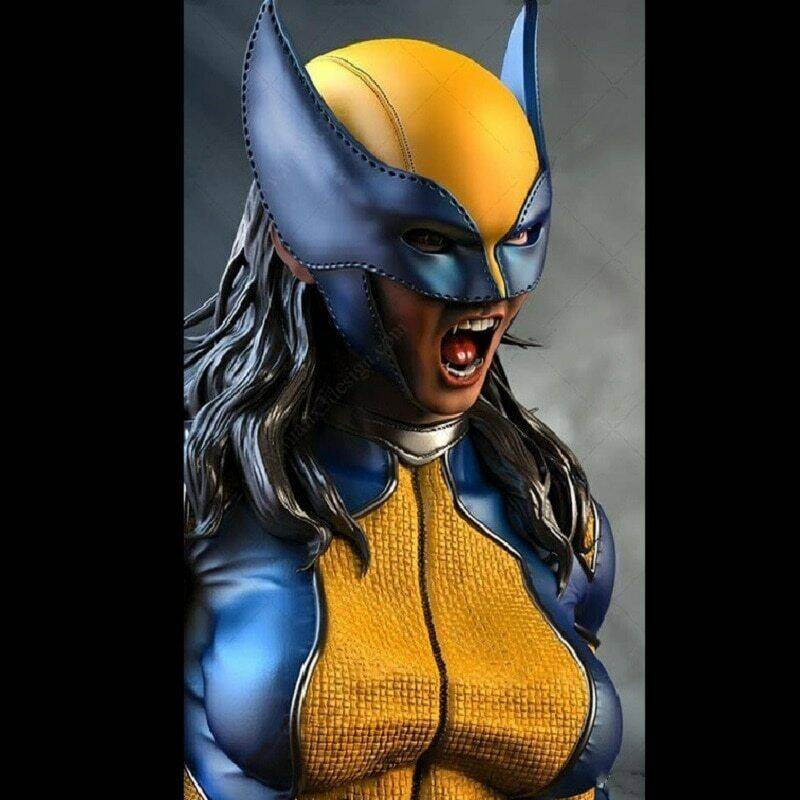 1/4 490mm 3D Print Superhero Model Kit Wolverine Beautiful Girl Unpainted - Model-Fan-Store