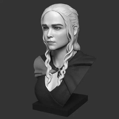 1/5 BUST Resin Model Kit Beautiful Girl Woman Daeneris Targaryen Unpainted - Model-Fan-Store