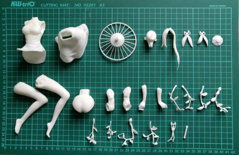 1/7 3D Print Model Kit Asian Beautiful Girl Woman Unpainted - Model-Fan-Store