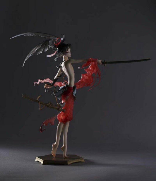 1/8 Resin Model Kit Asian Beautiful Girl Samurai Warrior Unpainted - Model-Fan-Store