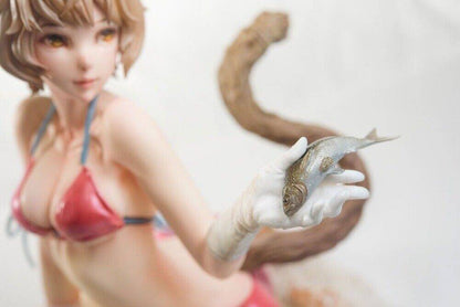 1/8 Resin Model Kit Beautiful Beautiful Girl Kitty Anime Unpainted - Model-Fan-Store