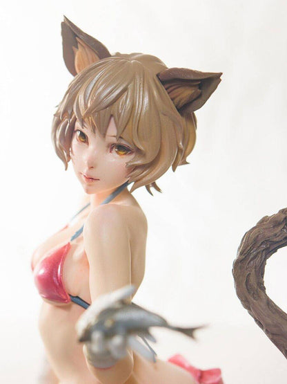 1/8 Resin Model Kit Beautiful Beautiful Girl Kitty Anime Unpainted - Model-Fan-Store