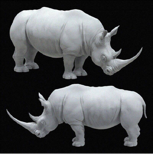 100mm 3D Print Model Kit Animal Rhinoceros Rhino Unpainted Unessambled A28 - Model-Fan-Store