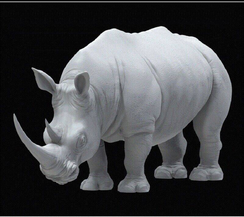 100mm 3D Print Model Kit Animal Rhinoceros Rhino Unpainted Unessambled A28 - Model-Fan-Store