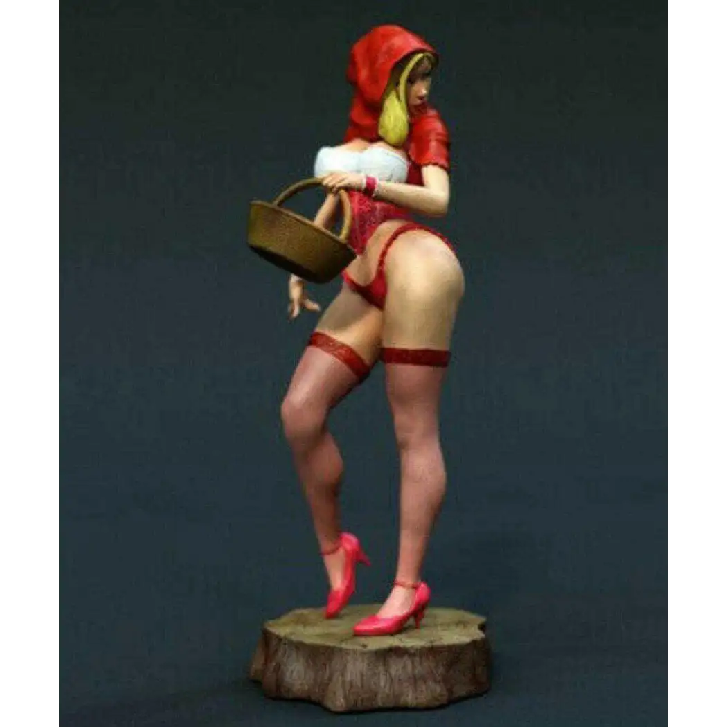 100mm 3D Print model Kit Beautiful Girl Little Red Riding Hood Unpainted - Model-Fan-Store