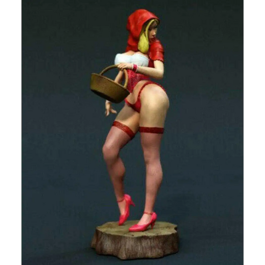 100mm 3D Print model Kit Beautiful Girl Little Red Riding Hood Unpainted - Model-Fan-Store