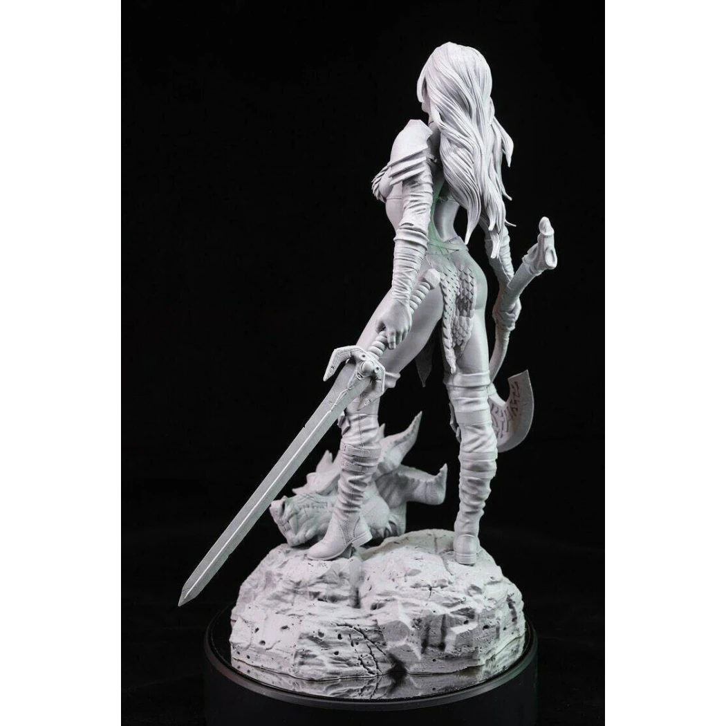 100mm 3D Print Model Kit Beautiful Girl Warrior Barbarian Unpainted - Model-Fan-Store