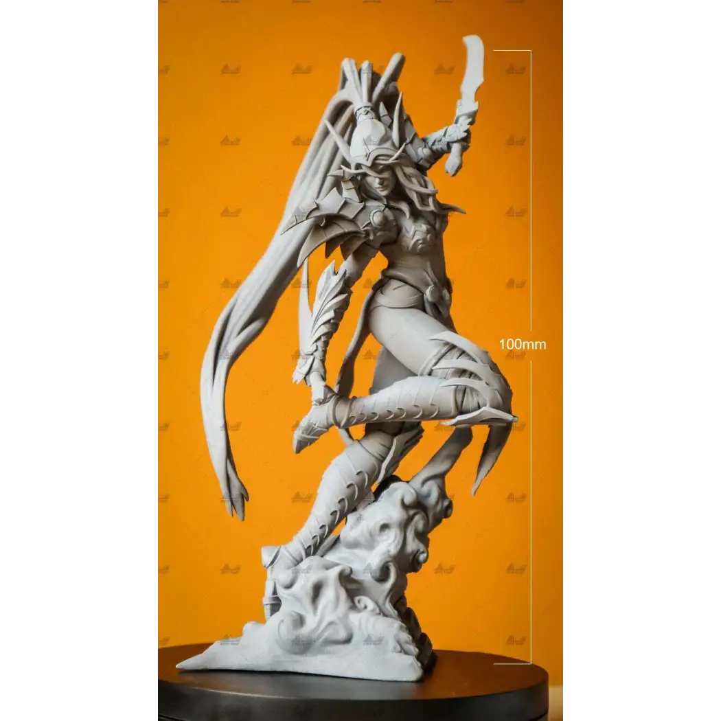 100mm 3D Print Model Kit Beautiful Girl Warrior Elf Warcraft Unpainted - Model-Fan-Store