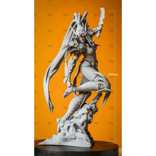 100mm 3D Print Model Kit Beautiful Girl Warrior Elf Warcraft Unpainted - Model-Fan-Store
