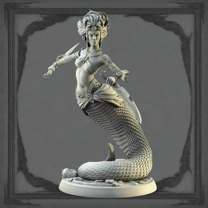 1/18 100mm 3D Print Model Kit Beautiful Girl Woman Medusa Unpainted